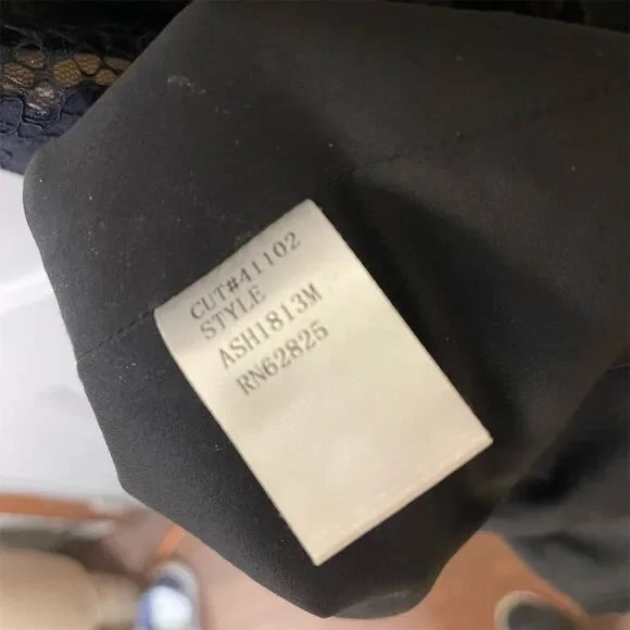 Tadashi Shoji Katori Women's Black Lace Cap Sleeve Dress Size 12 Party Cocktail - Picture 5 of 10